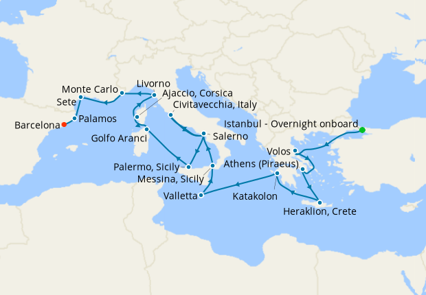 Cruise Itinerary Map