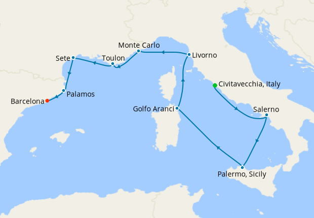 Cruise Itinerary Map