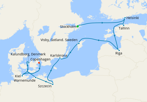 Cruise Itinerary Map