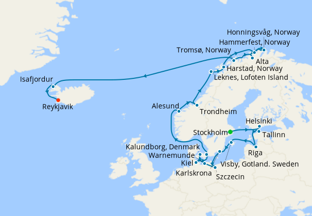 Cruise Itinerary Map