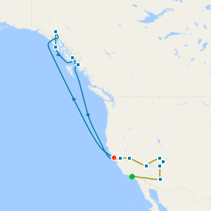 Splendors of the West USA Coach Tour & Alaska Cruise with Dawes Glacier