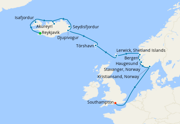 Cruise Itinerary Map