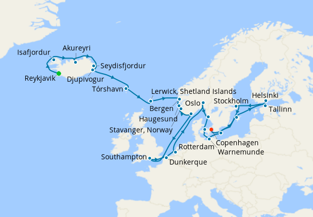 Cruise Itinerary Map