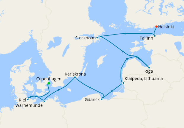 Cruise Itinerary Map