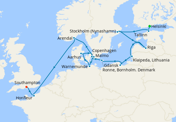 Cruise Itinerary Map