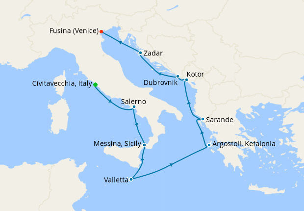 Cruise Itinerary Map
