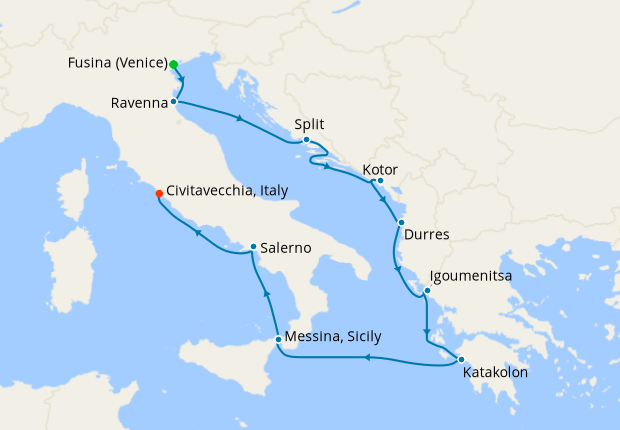 Cruise Itinerary Map