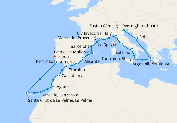 Cruise Itinerary Map