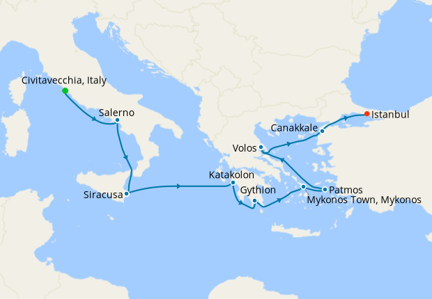 Cruise Itinerary Map