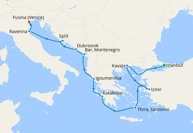 Cruise Itinerary Map