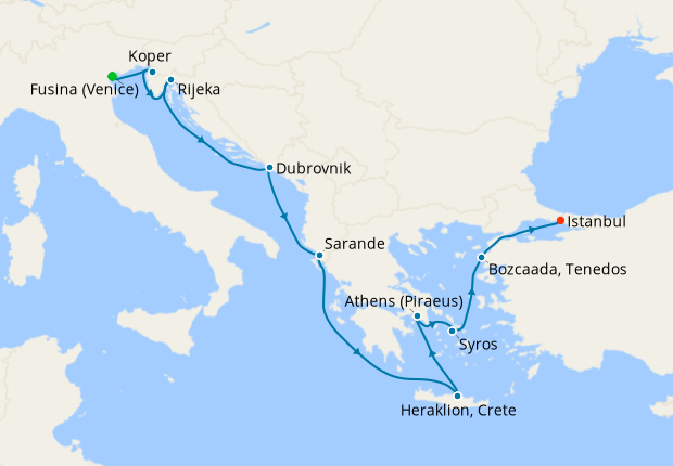 Cruise Itinerary Map