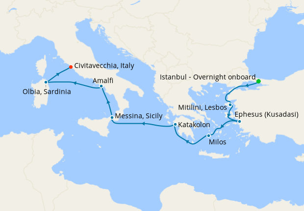 Cruise Itinerary Map