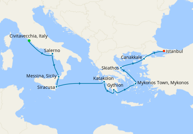 Cruise Itinerary Map