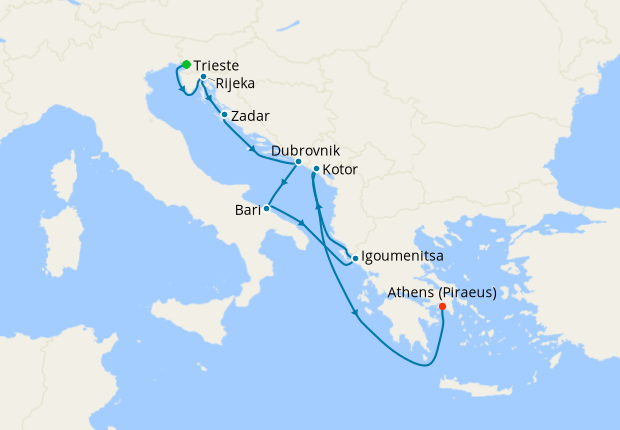 Cruise Itinerary Map