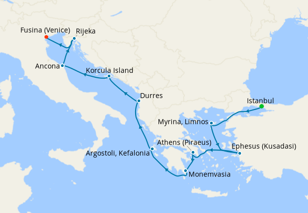 Cruise Itinerary Map