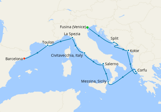 Cruise Itinerary Map