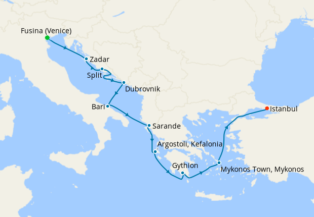 Cruise Itinerary Map