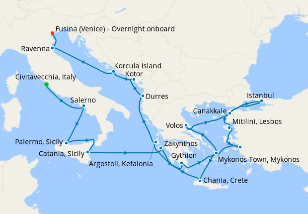 Cruise Itinerary Map
