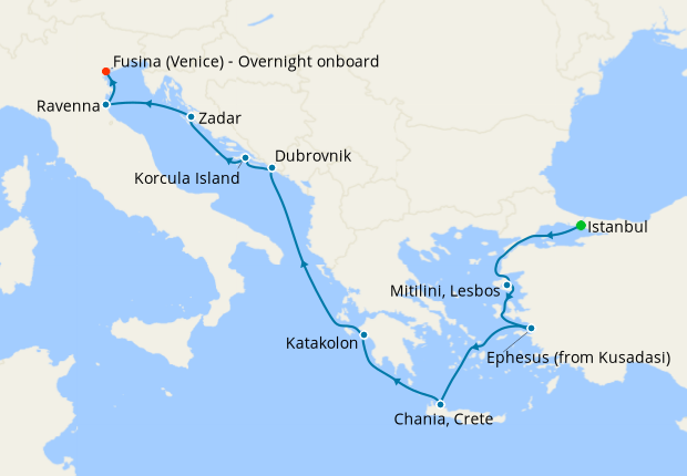 Cruise Itinerary Map