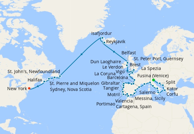 Cruise Itinerary Map