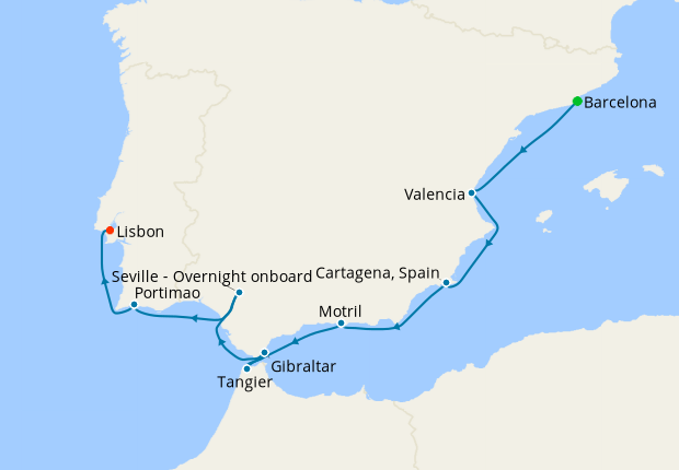 Cruise Itinerary Map