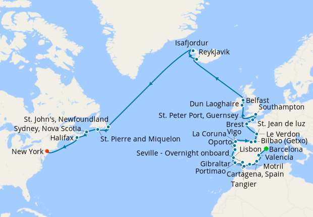 Cruise Itinerary Map