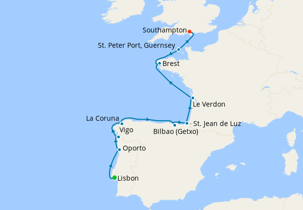 Cruise Itinerary Map