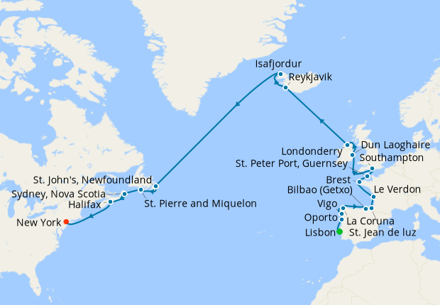 Cruise Itinerary Map