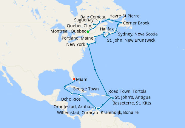 Cruise Itinerary Map