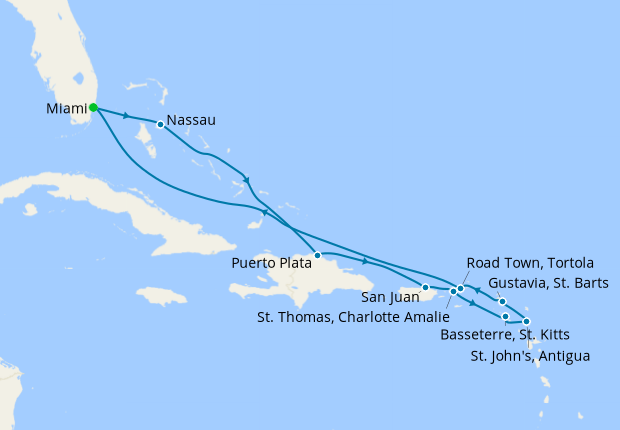 Cruise Itinerary Map