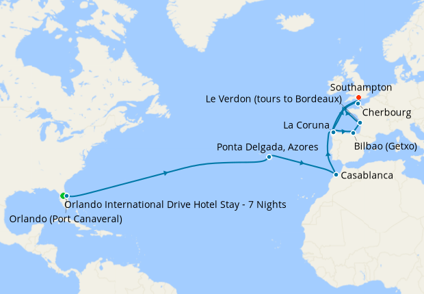 Cruise Itinerary Map