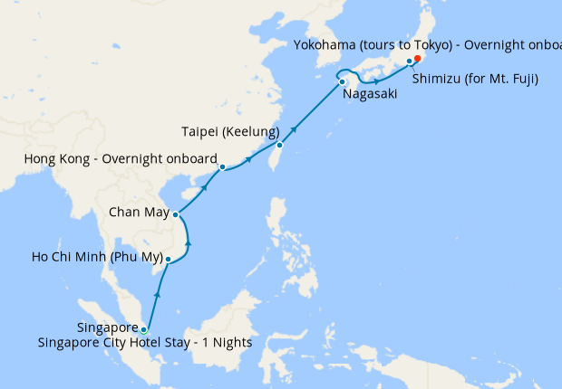 Cruise Itinerary Map