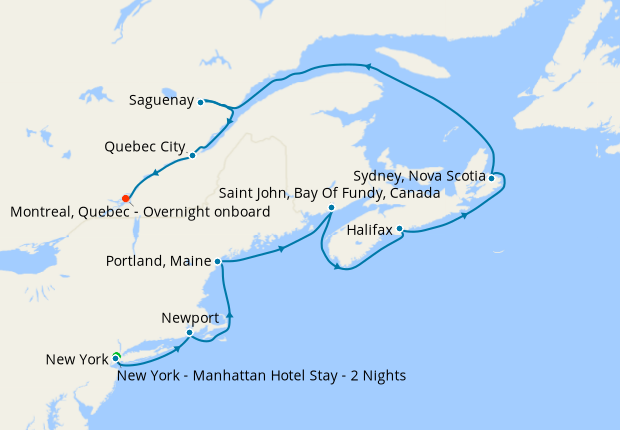 Cruise Itinerary Map