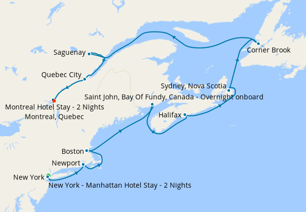 Cruise Itinerary Map