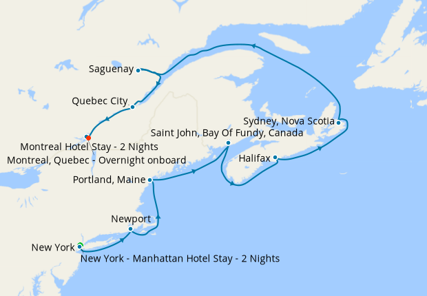 Cruise Itinerary Map