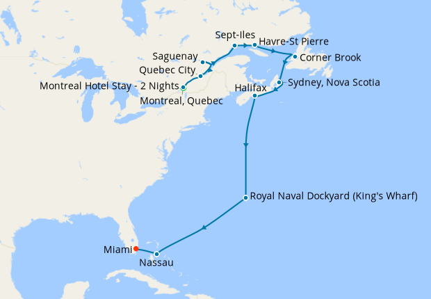 Cruise Itinerary Map