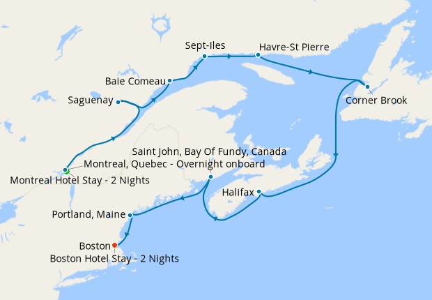 Cruise Itinerary Map