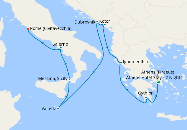 Cruise Itinerary Map