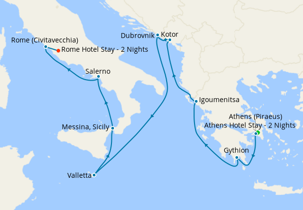 Cruise Itinerary Map