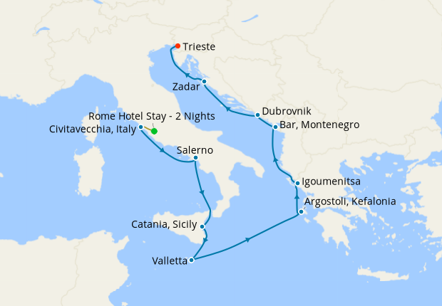 Cruise Itinerary Map