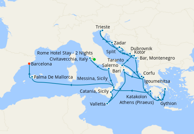 Cruise Itinerary Map