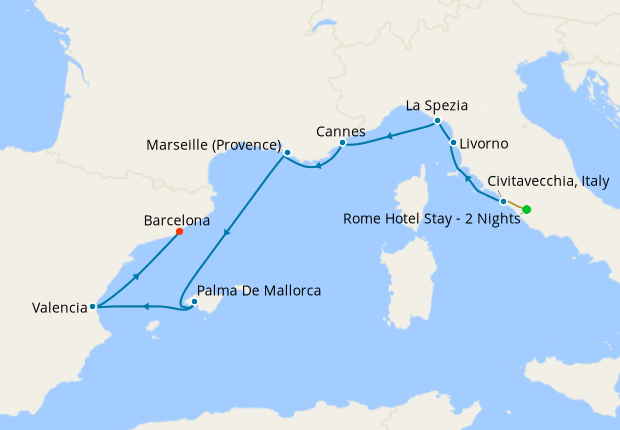 Cruise Itinerary Map