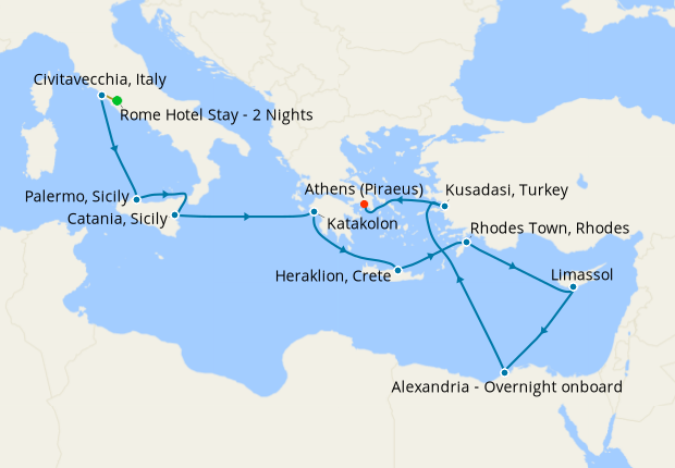 Cruise Itinerary Map
