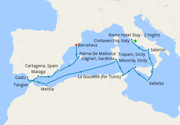 Cruise Itinerary Map