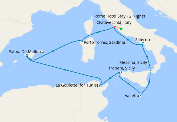 Cruise Itinerary Map