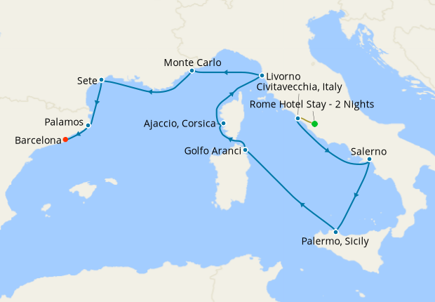 Cruise Itinerary Map