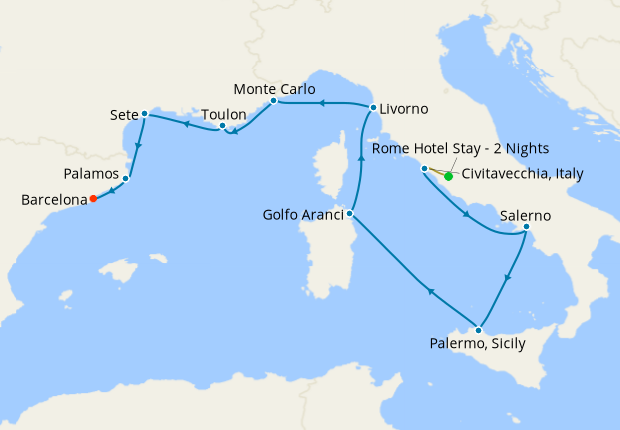 Cruise Itinerary Map