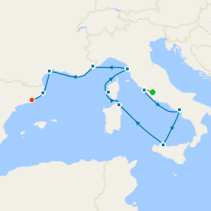 Fairytales Afloat with Rome and Barcelona Stays