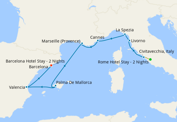 Cruise Itinerary Map