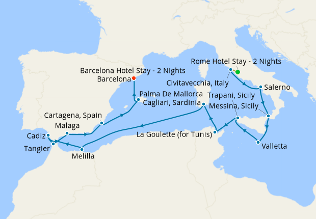 Cruise Itinerary Map